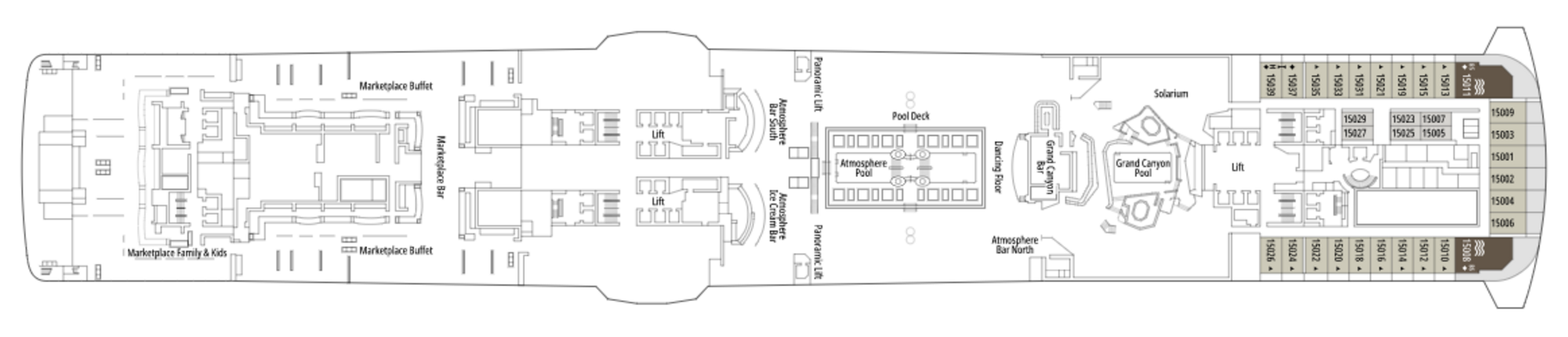 Deck 15 - Preziosa plan